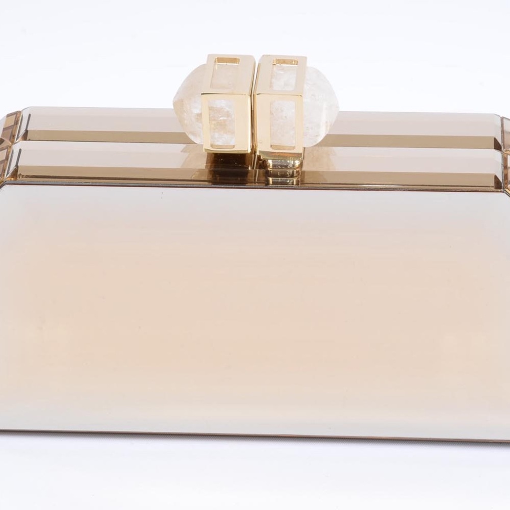 auth JUDITH LEIBER Champagne ACRYLIC RESIN BOX CLUTCH -- Gorgeous!!! Red Carpet - Picture 5 of 14